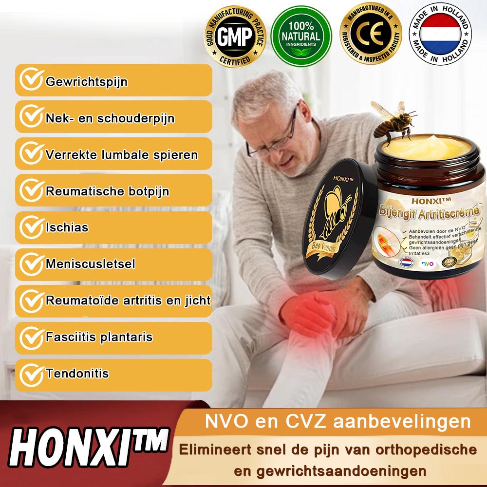 HONXI™ Bijengif Artritiscrème(Ontworpen voor senioren, adviseert NVO)