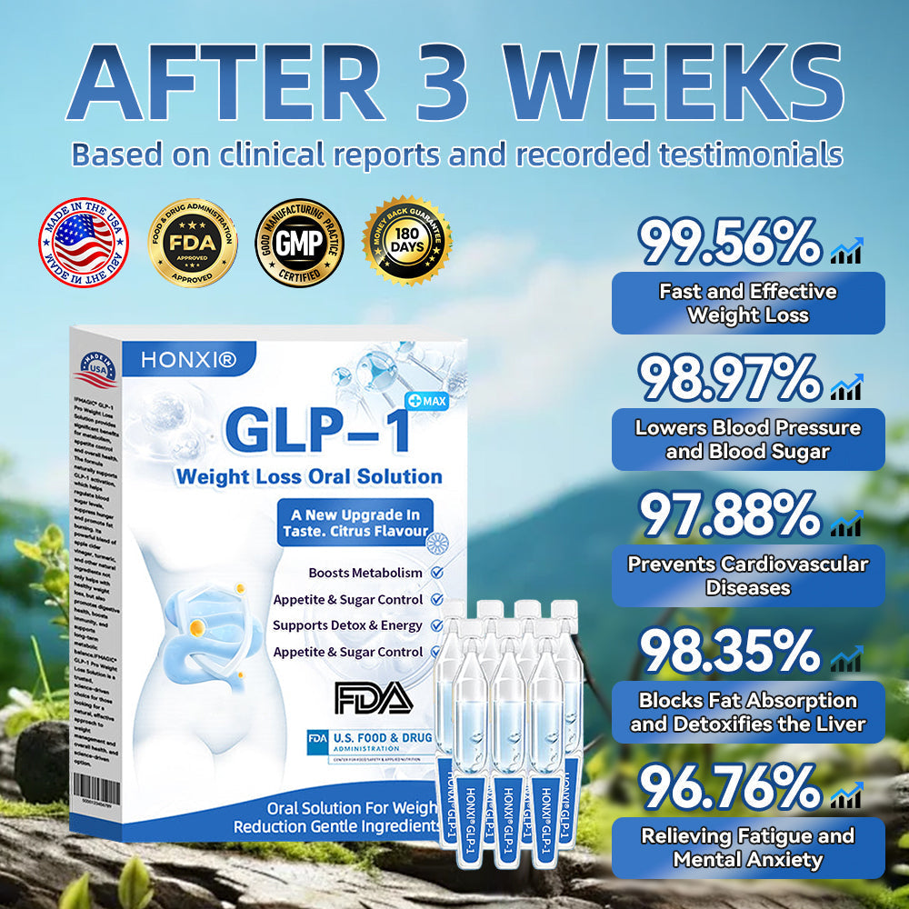 Honxi® GLP-1 Max Afslankoplossing ✅ 1 dosis per dag — merkbaar resultaat binnen 7 dagen!