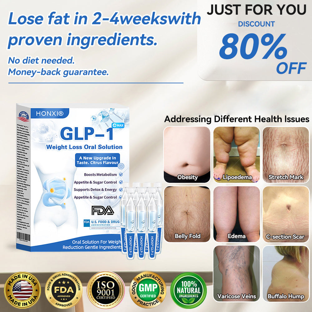 Honxi® GLP-1 Max Afslankoplossing ✅ 1 dosis per dag — merkbaar resultaat binnen 7 dagen!