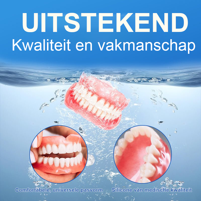 🦷Gemaakt en geleverd vanuit Nederland | Hermsa® siliconen prothese – comfortabel, natuurlijk en eenvoudig aan te passen
