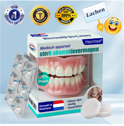 🦷🦷Lachen en weer vol vertrouwen eten — Hermsa® Medisch zuigprothese 🍀✅ Gemaakt en verzonden vanuit het NL 🍀