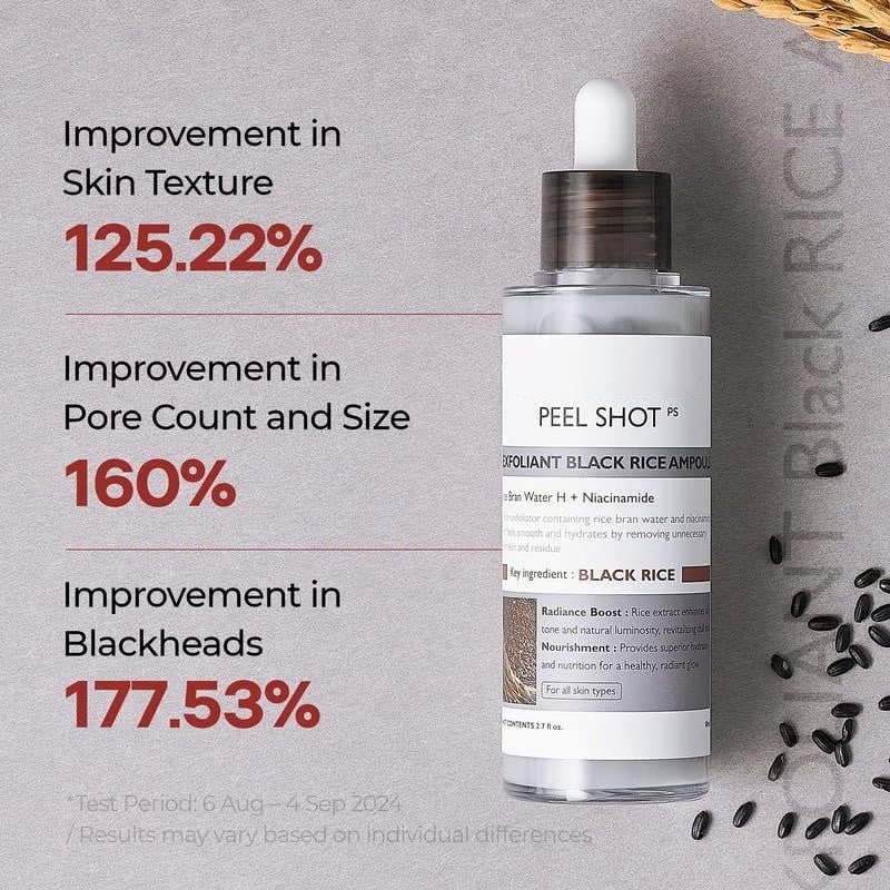 Peel Shot Glow Rijst Ampul Duo - Serums voor Ophelderen, Exfoliëren en Hydrateren🌾